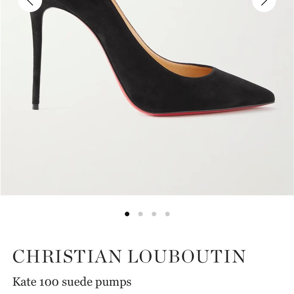 Christian Louboutin Black and Red Suede Heels